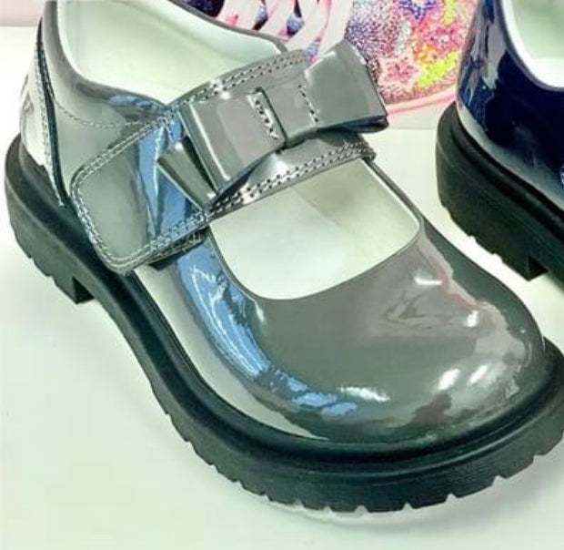 Pewter Grey Patent Helen - Lelli Kelly School