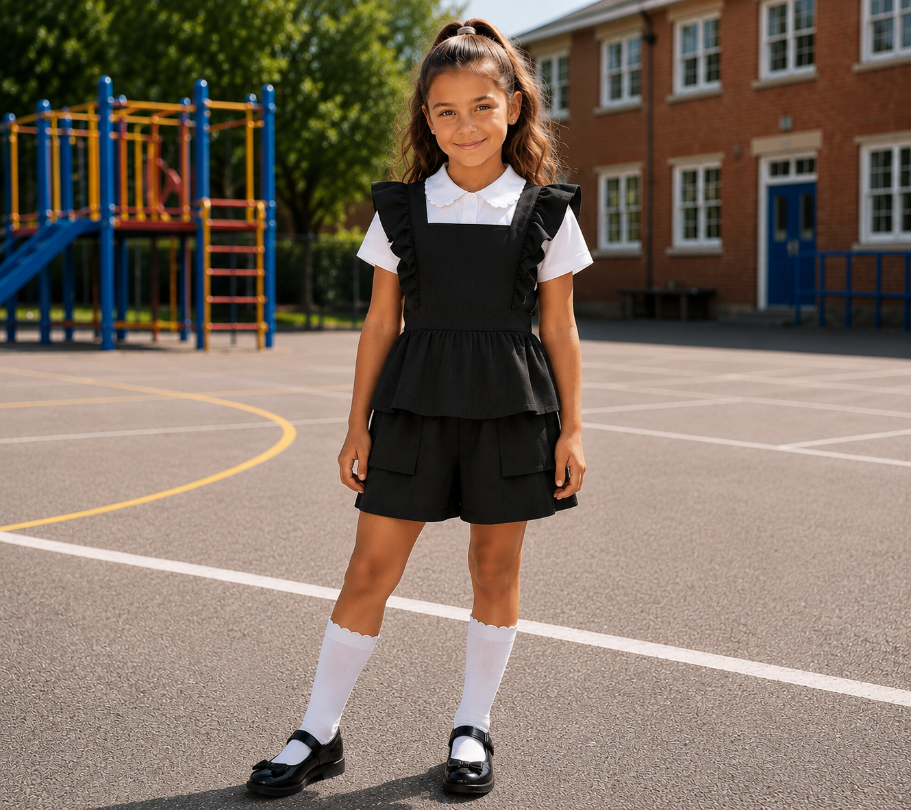 Black School Playsuit