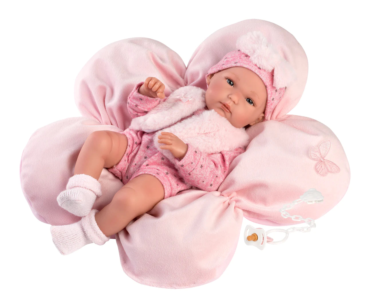 63592 Llorens Pink Butterfly Doll 38cm