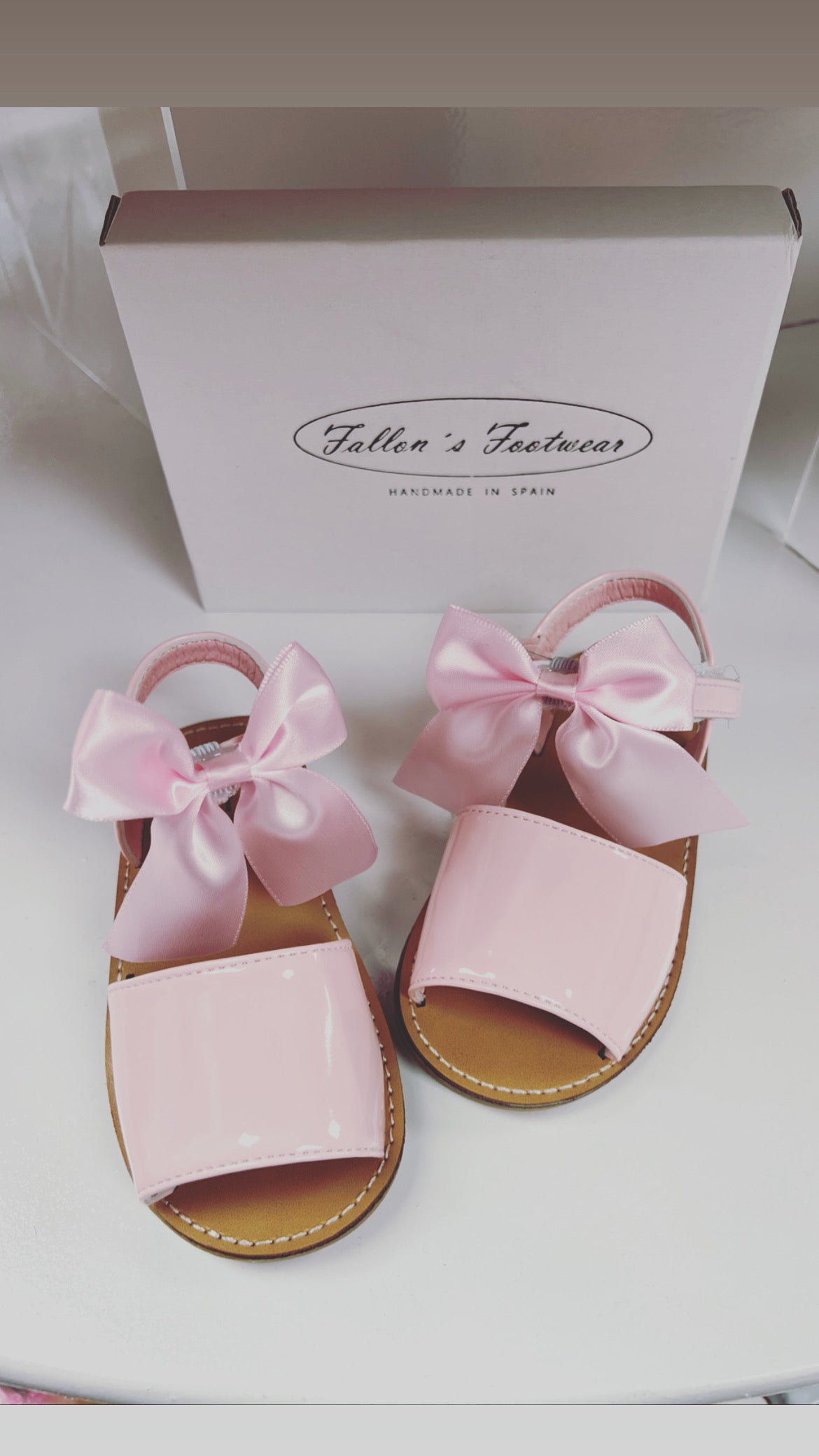 Pink sales ribbon sandals