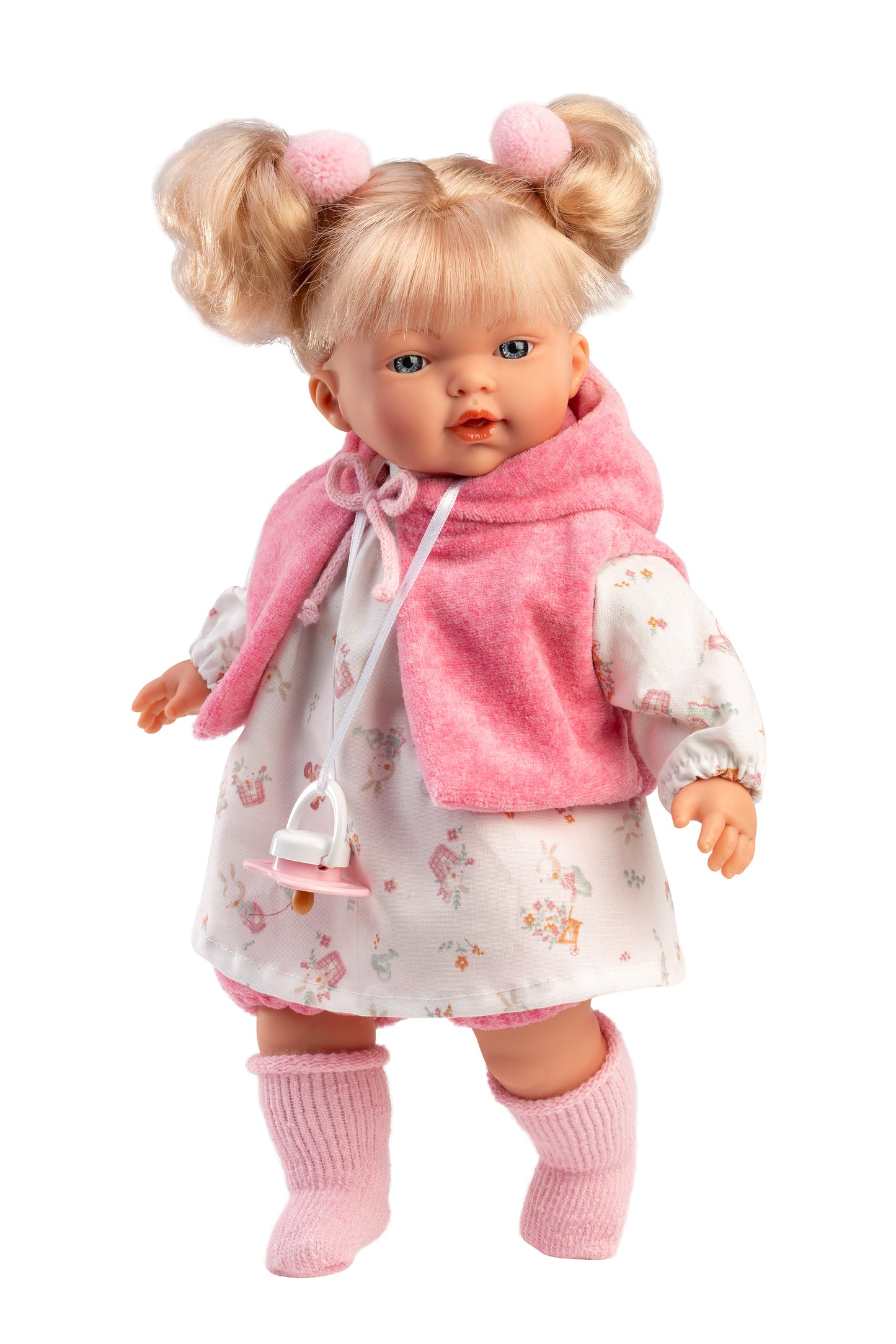 Llorens Roberta Pink Crying Doll With Hair