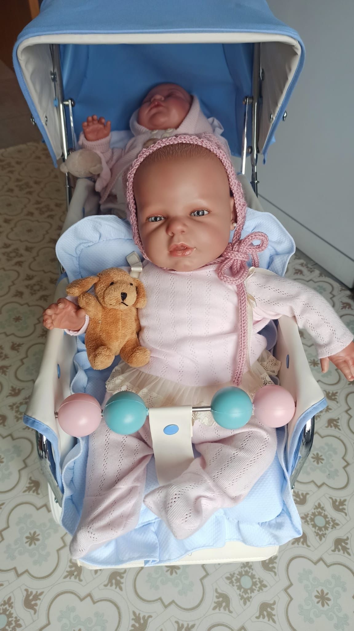 Twin Baby Blue Pushchair by Bebelux