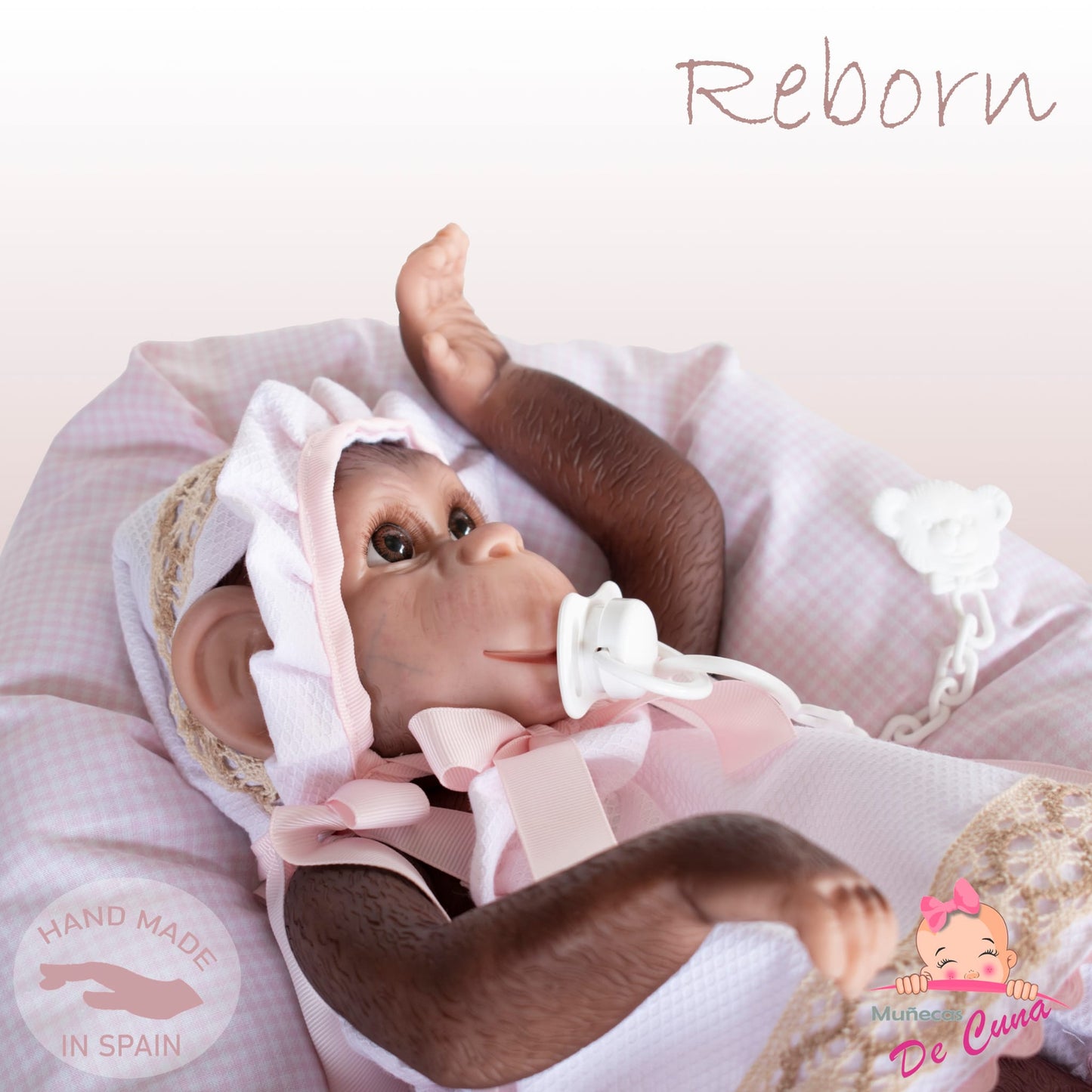 36401 Reborn Silicone Feel Monkey Pink Dress
