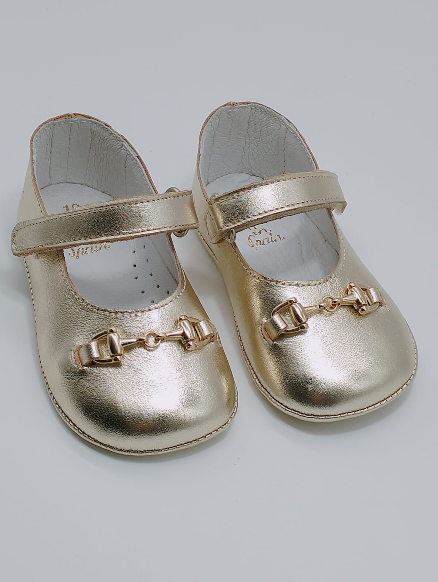 Horsebit Gold Baby Shoes