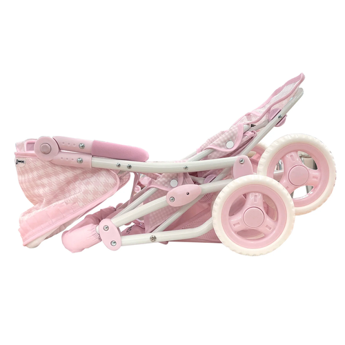 90346 Niza Pink Twin Pram By Decuevas (age 8 and under)