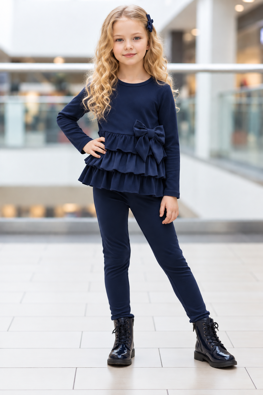 Aspen Navy Legging Set