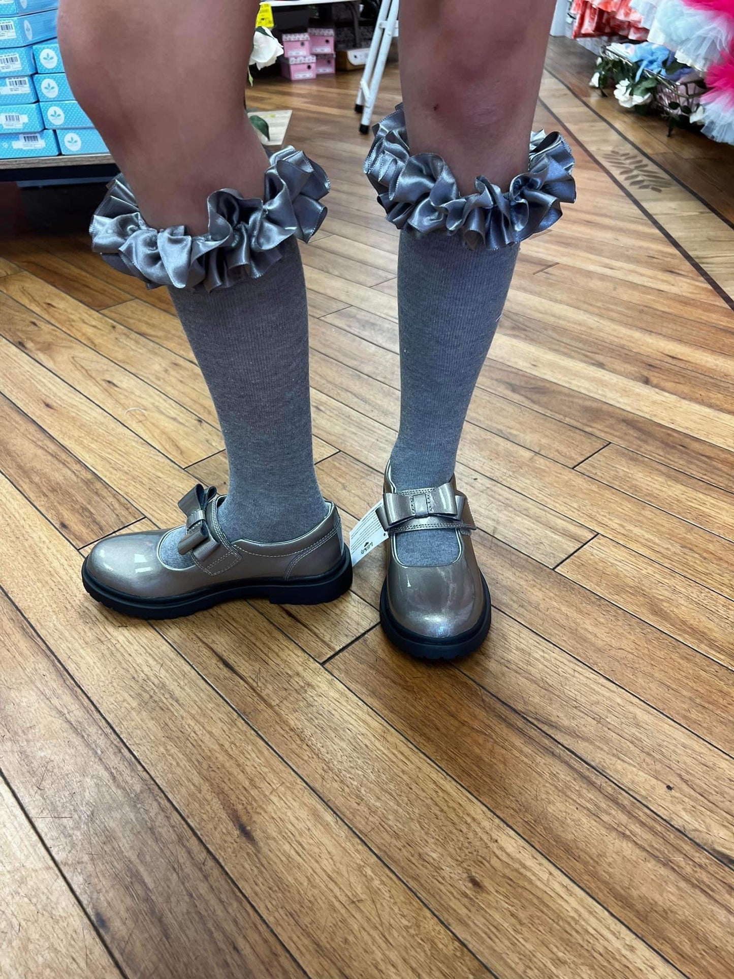 Pewter Grey Patent Helen - Lelli Kelly School