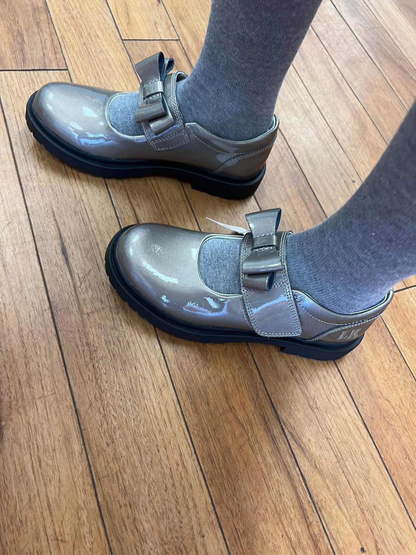 Pewter Grey Patent Helen - Lelli Kelly School