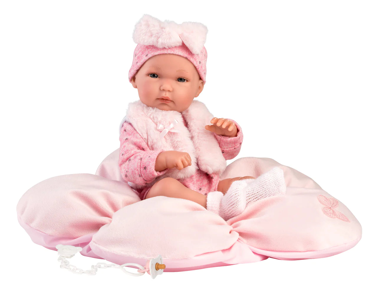 63592 Llorens Pink Butterfly Doll 38cm