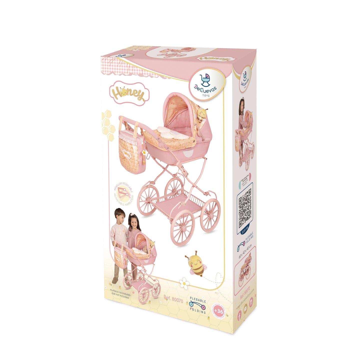 80070 Doll Pram 81cm - Honey Collection (age 4 and over)