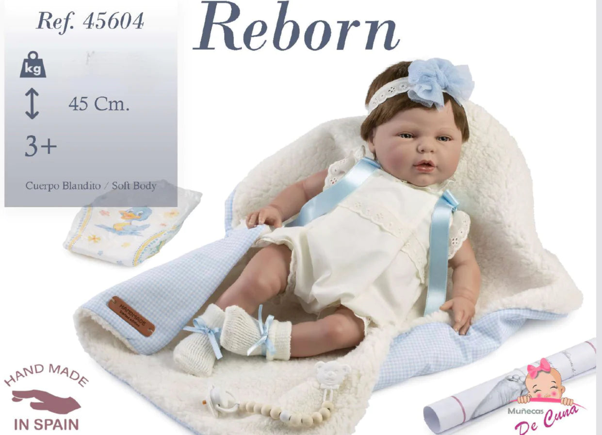 45604 Nina Reborn Baby Doll Blue - Silicon