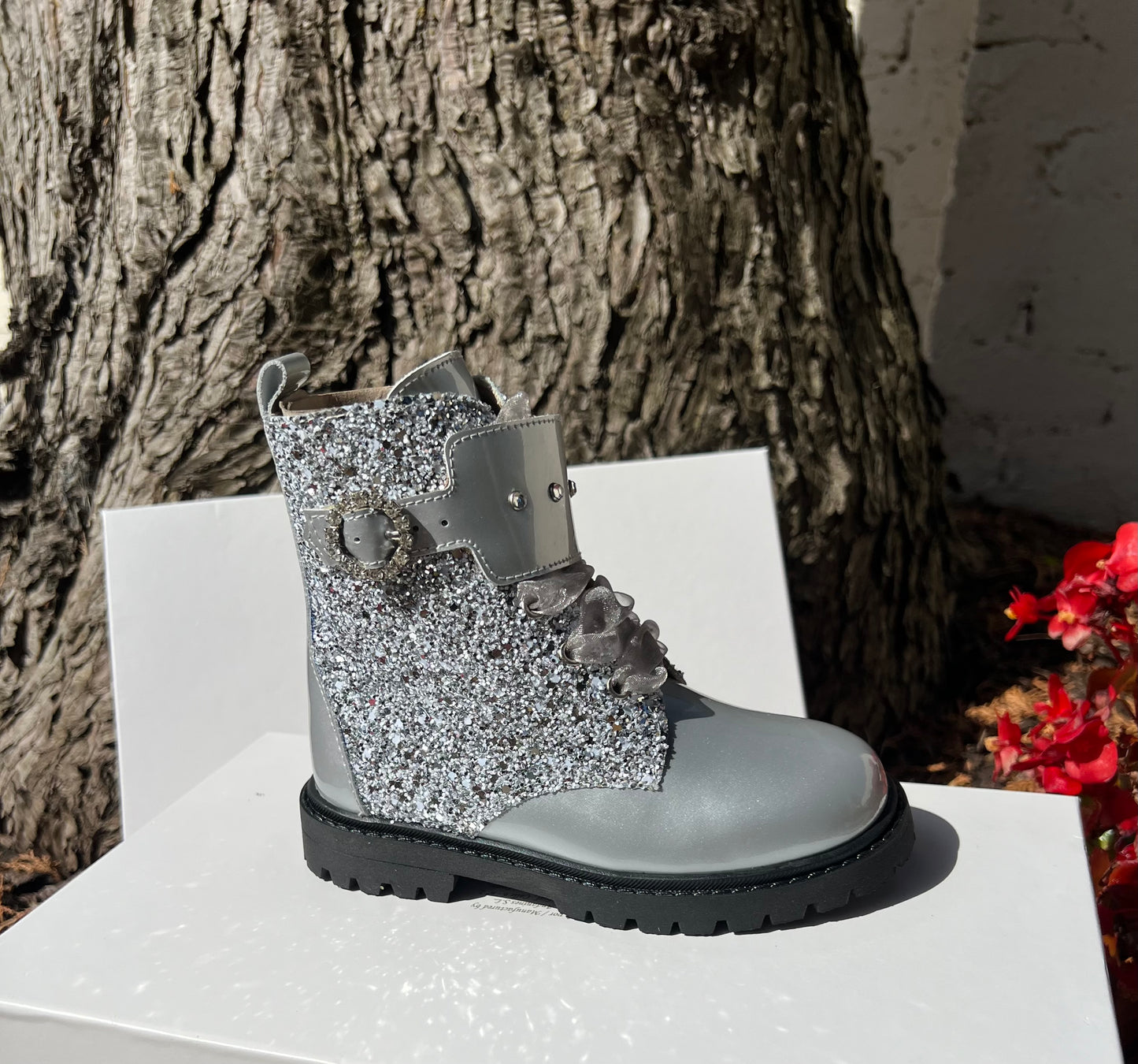 222700 Silver Glitter Andanines Boot