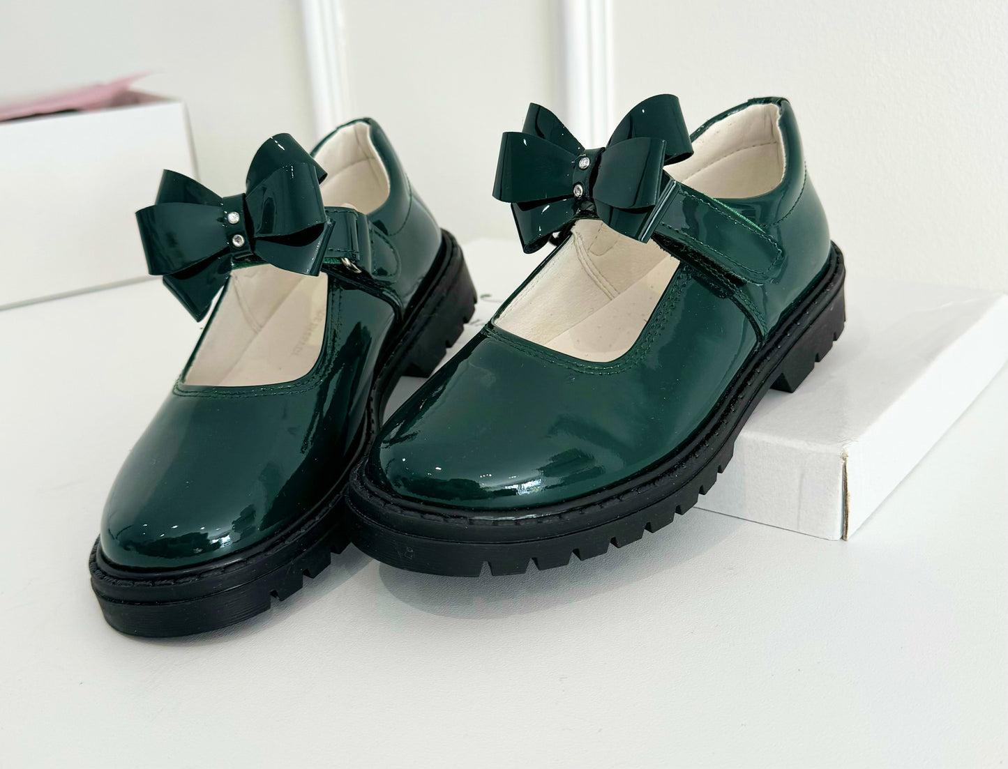 6258 Green School Shoe - Chunky