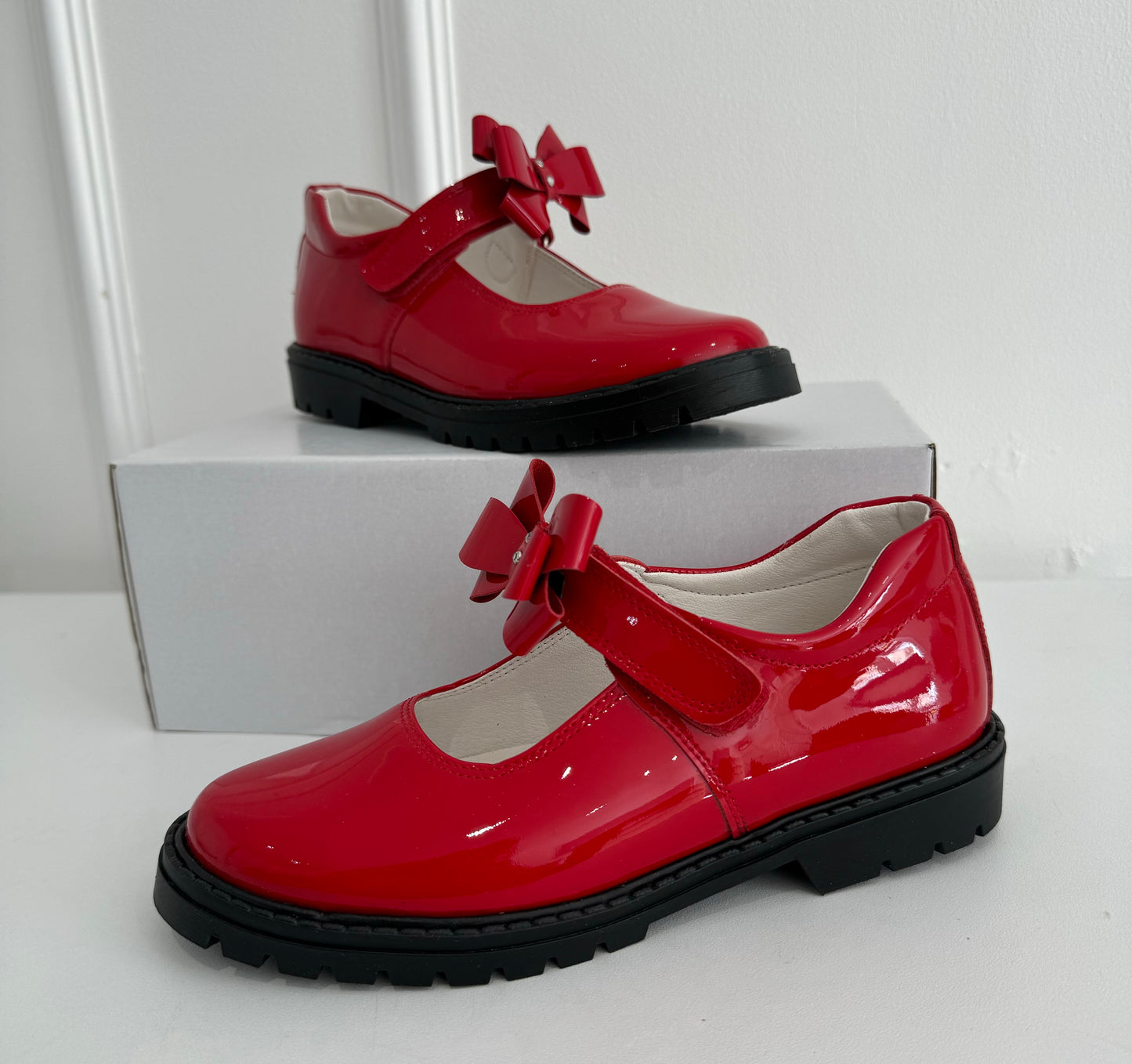 6258 Red School Shoe - Chunky
