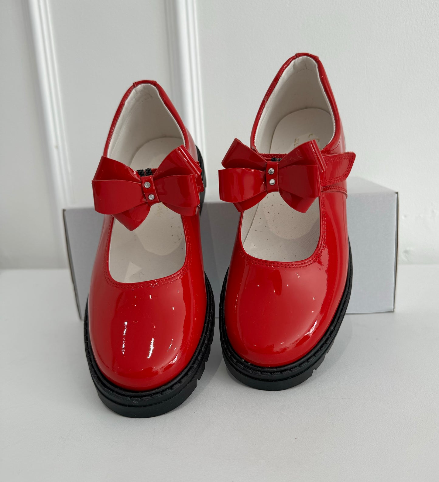 6258 Red School Shoe - Chunky