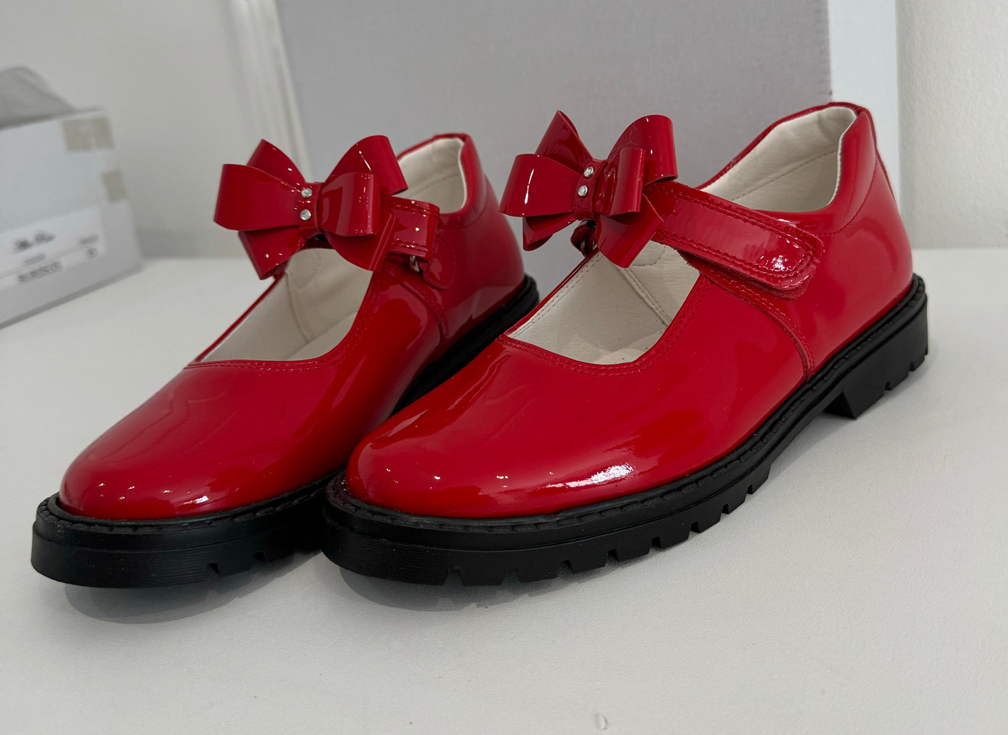 6258 Red School Shoe - Chunky