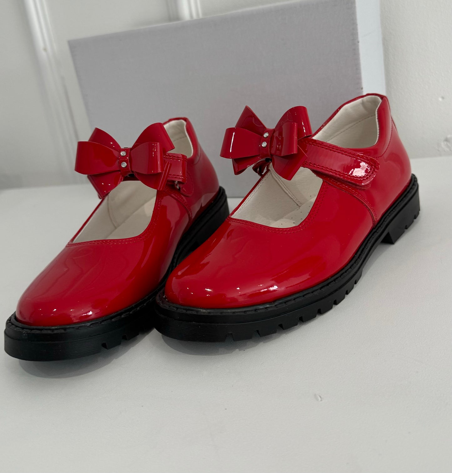 6258 Red School Shoe - Chunky