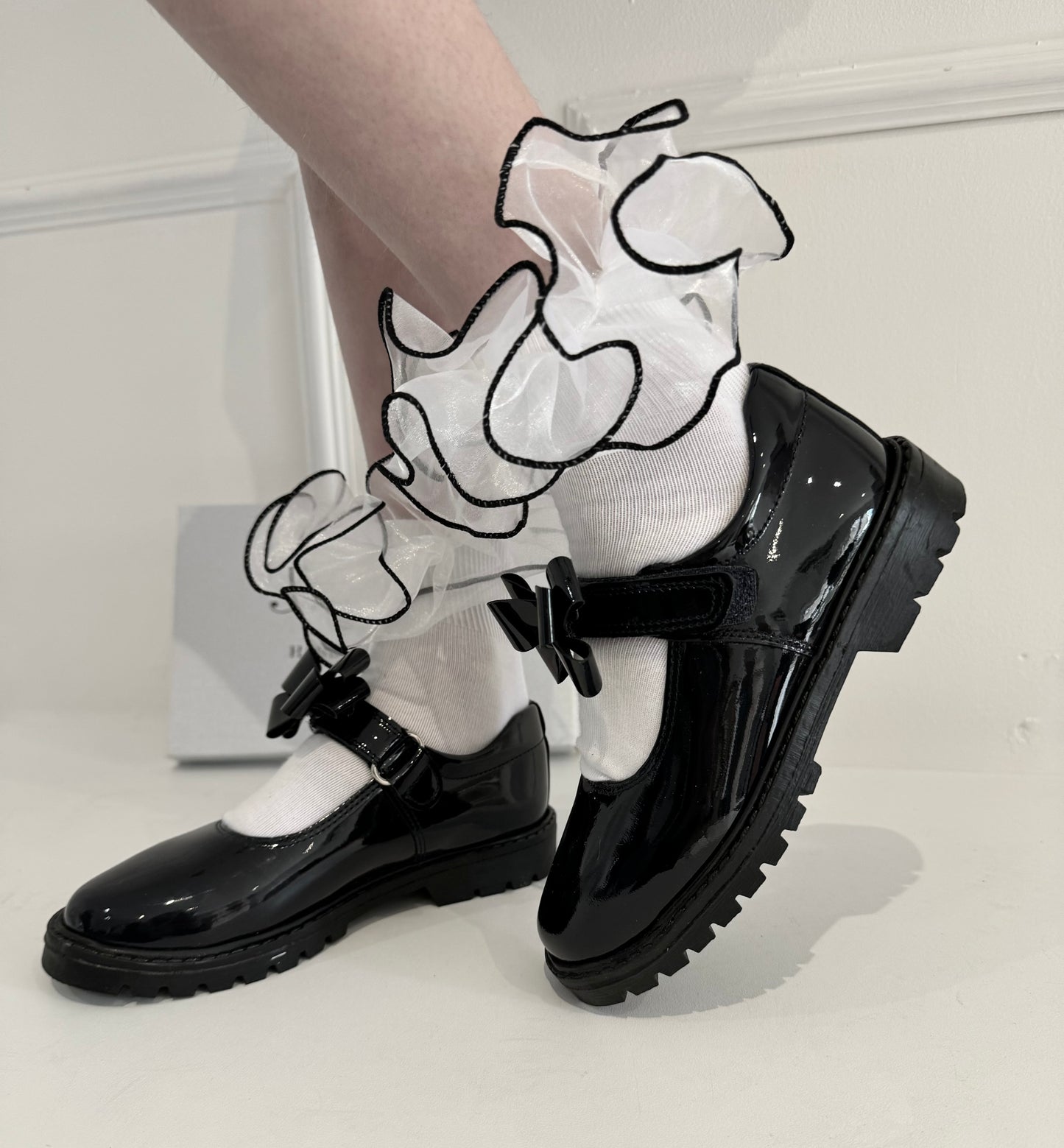 6258 Black School Shoe - Chunky