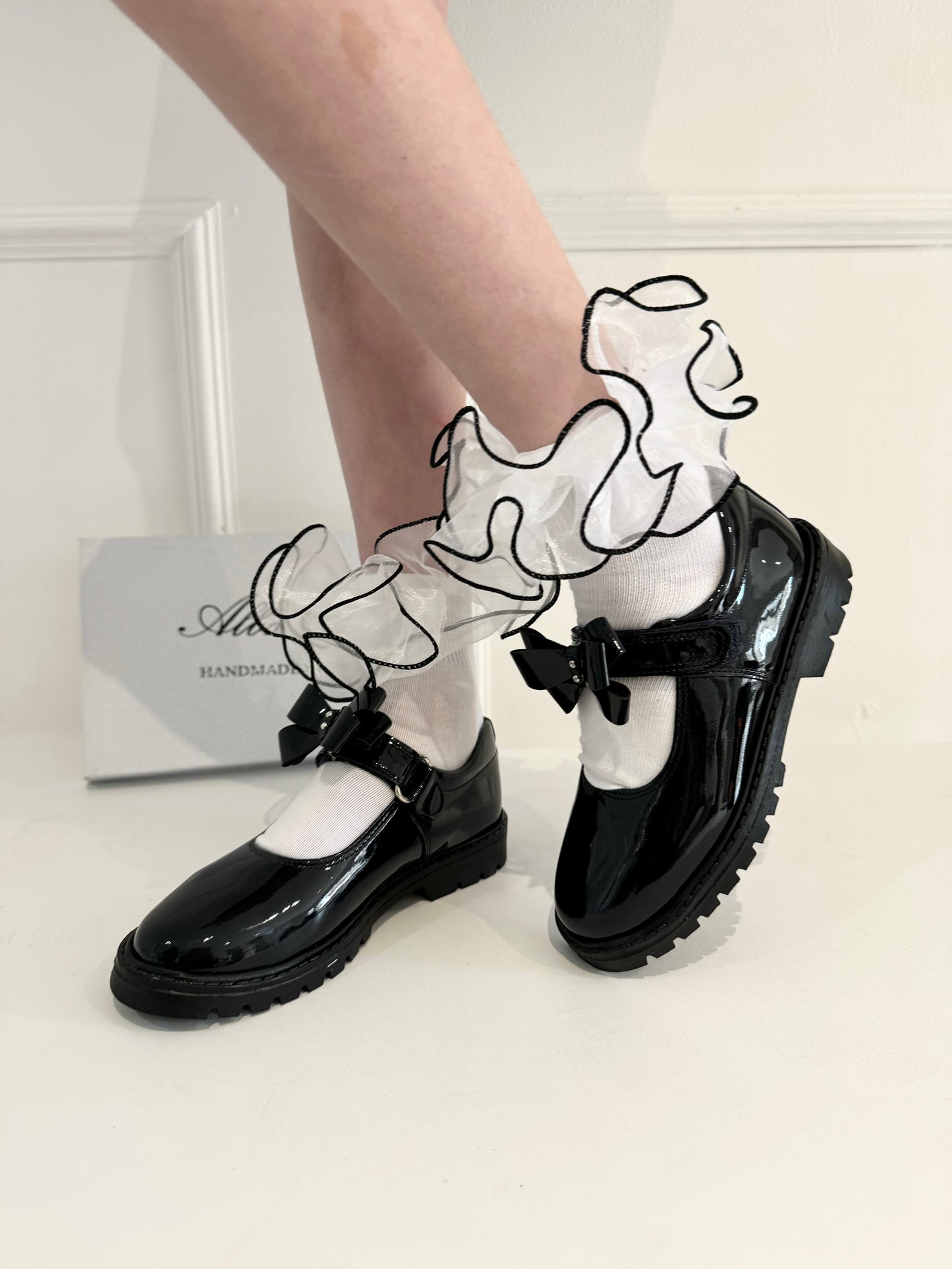 6258 Black School Shoe - Chunky