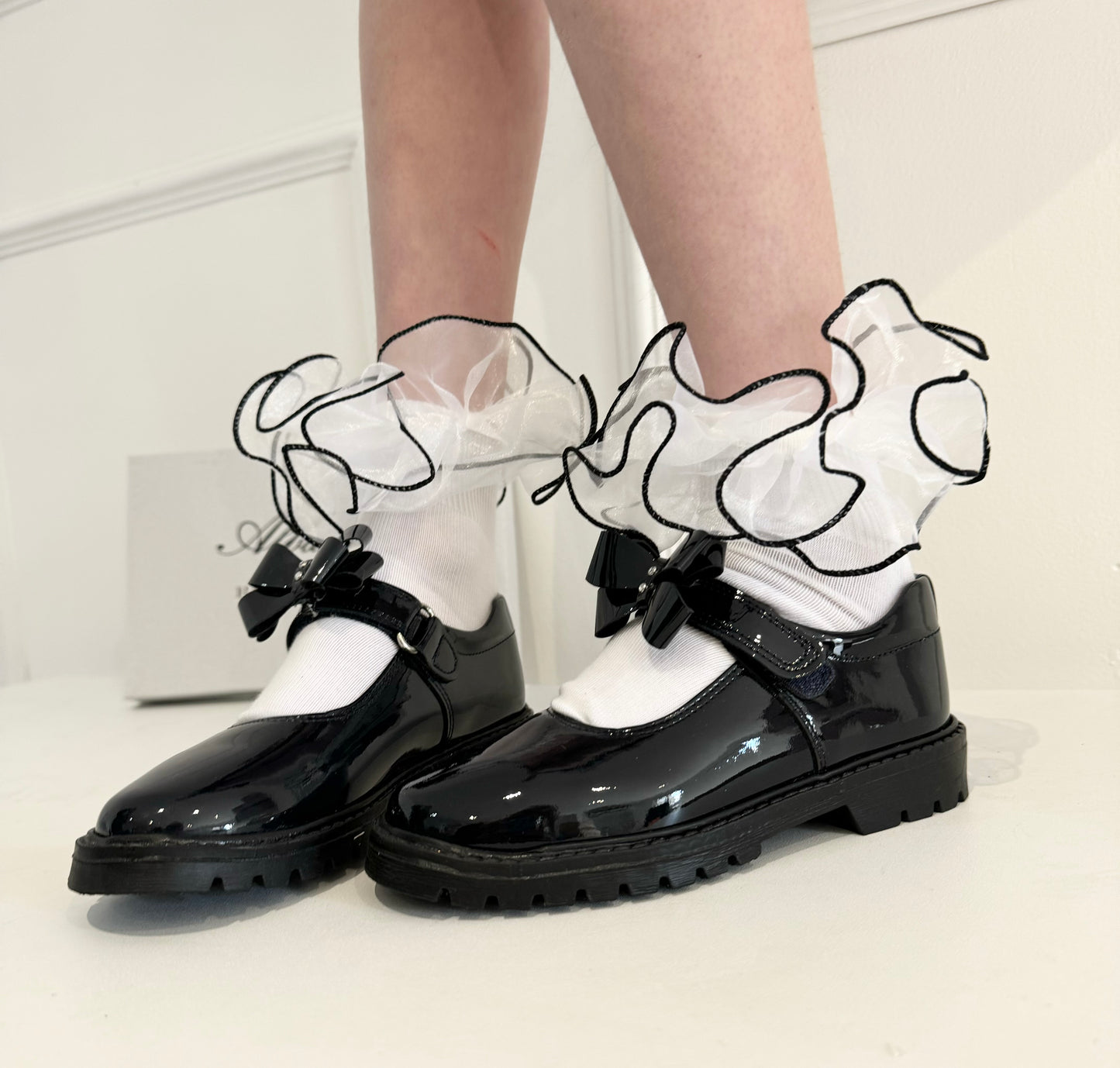 6258 Black School Shoe - Chunky