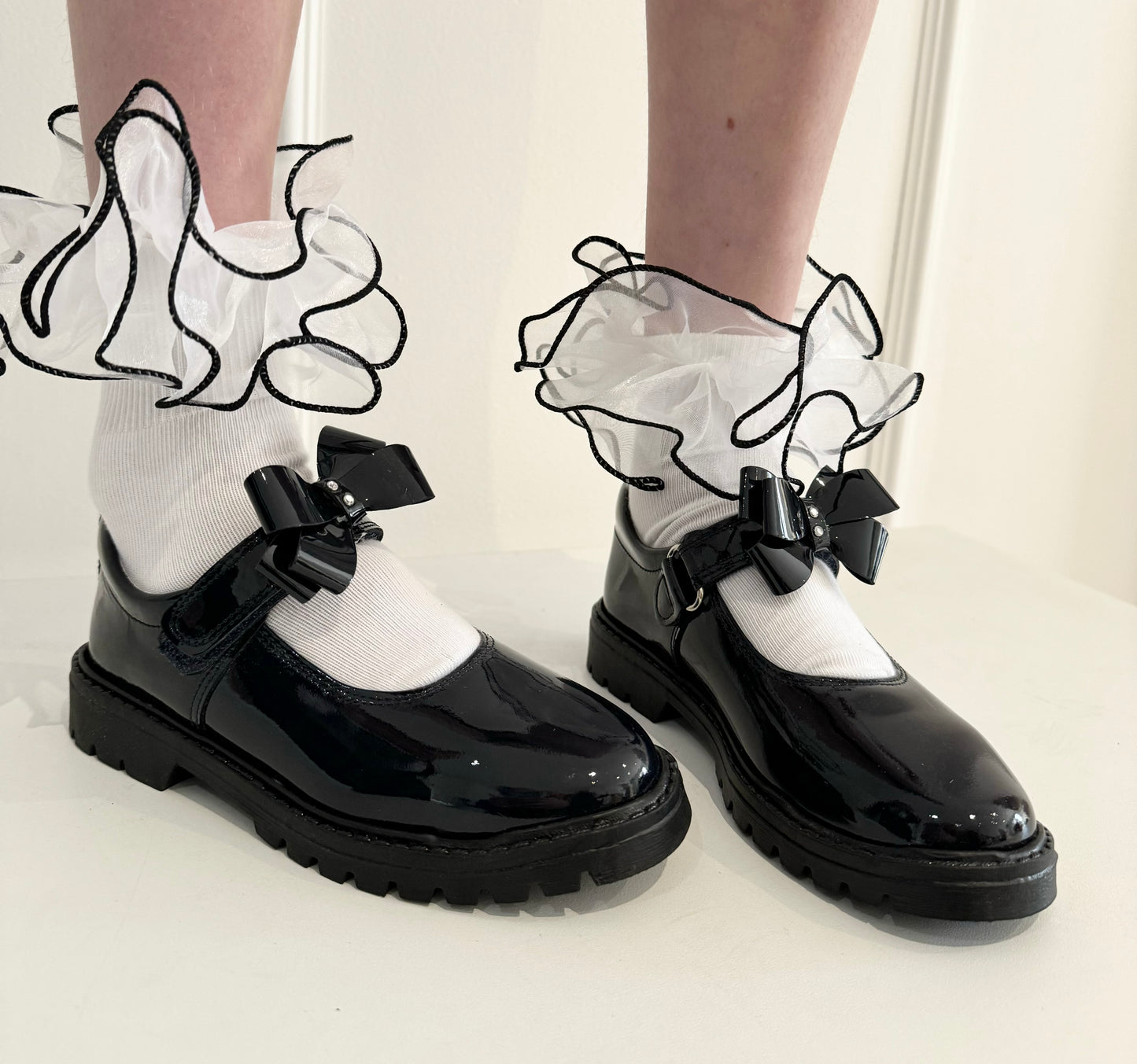 6258 Black School Shoe - Chunky