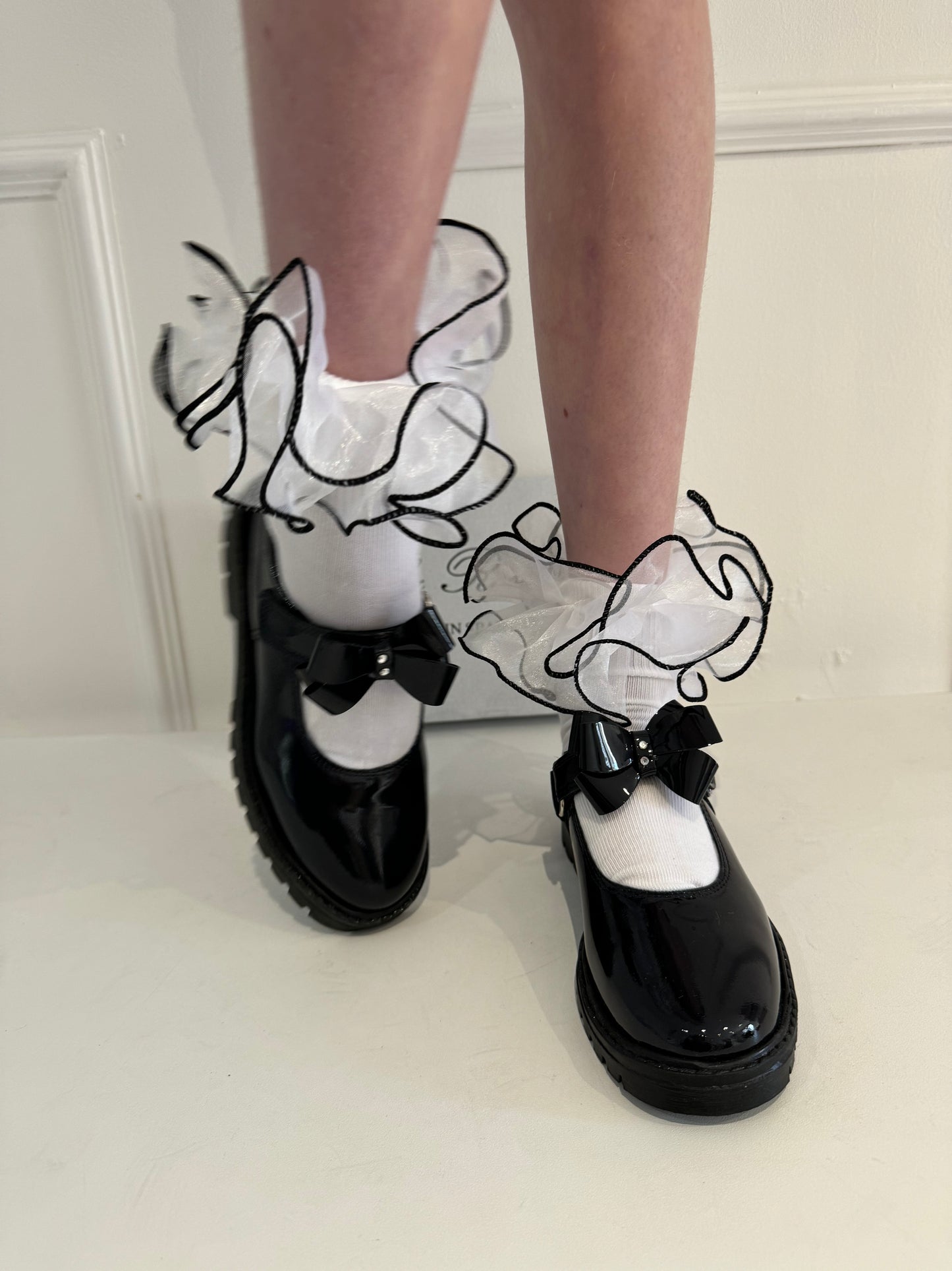6258 Black School Shoe - Chunky