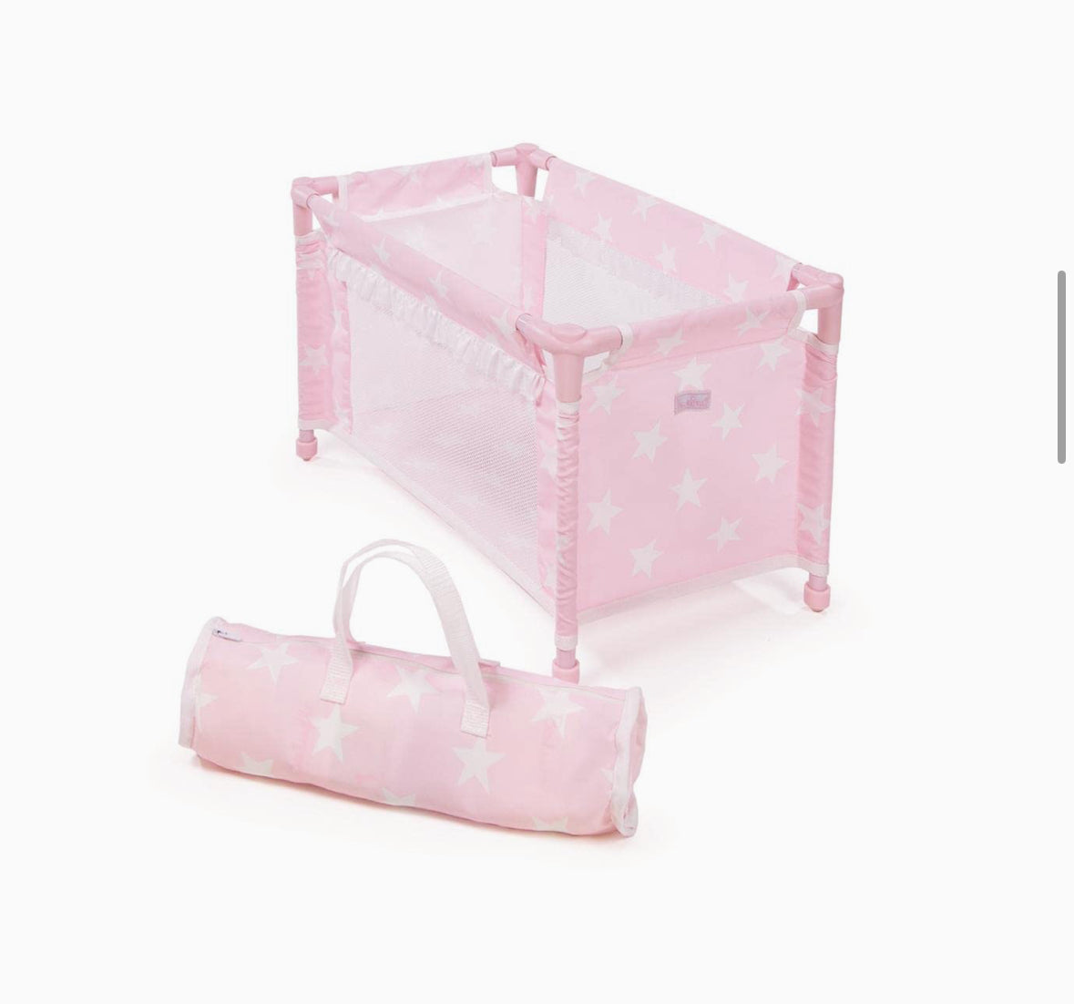 60408 LA NINA PINK STAR DOLLS TRAVEL COT