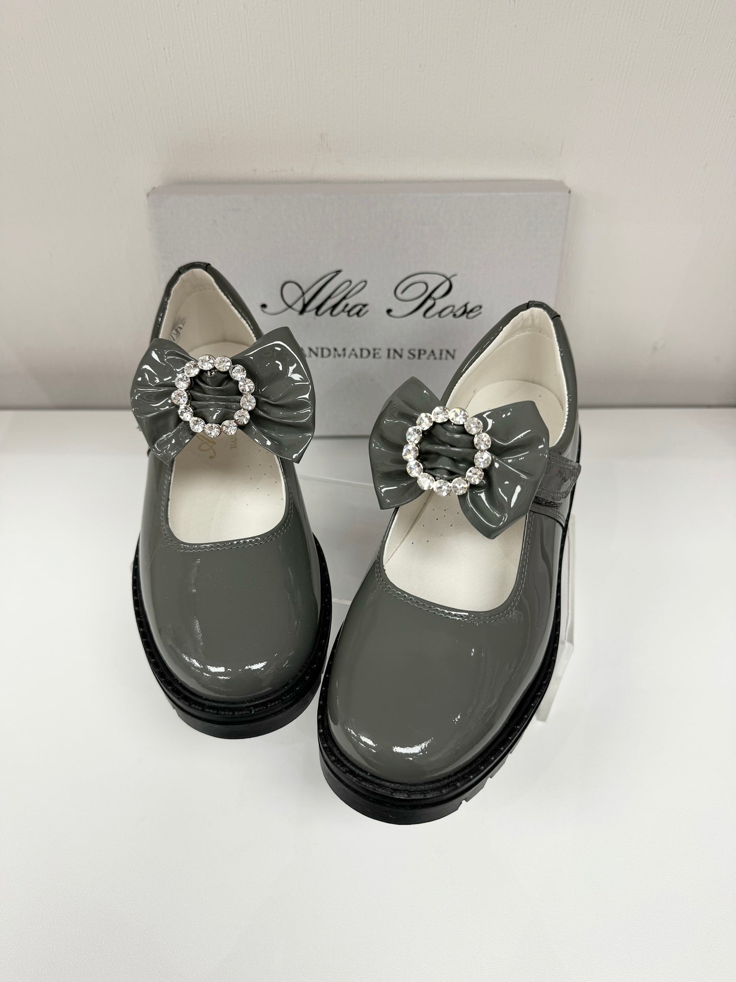 6258 Dark Grey School Shoe - Chunky