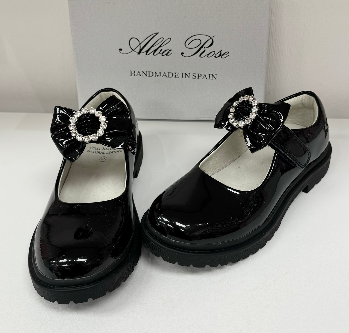6258 Black School Shoe - Chunky