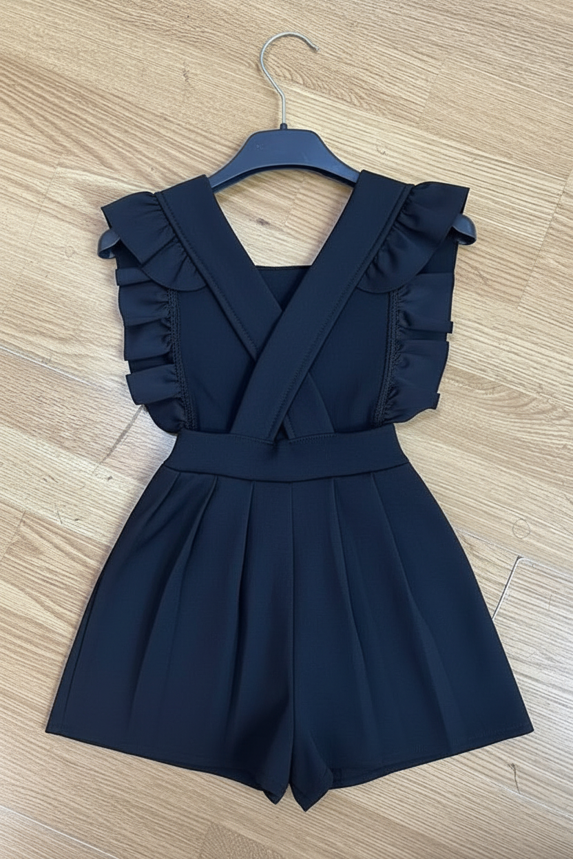 Black School Bow Pinafore