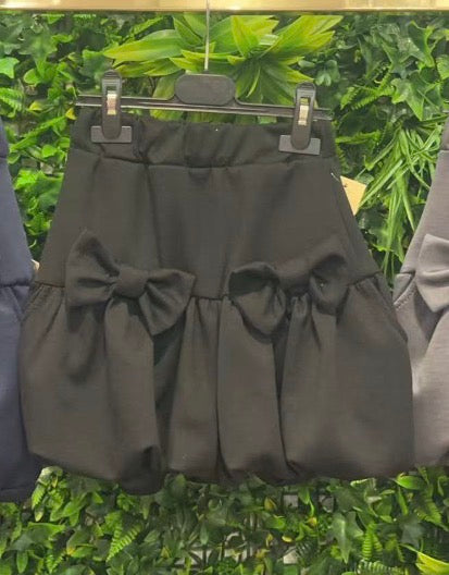 Black School Puff Ball Shorts