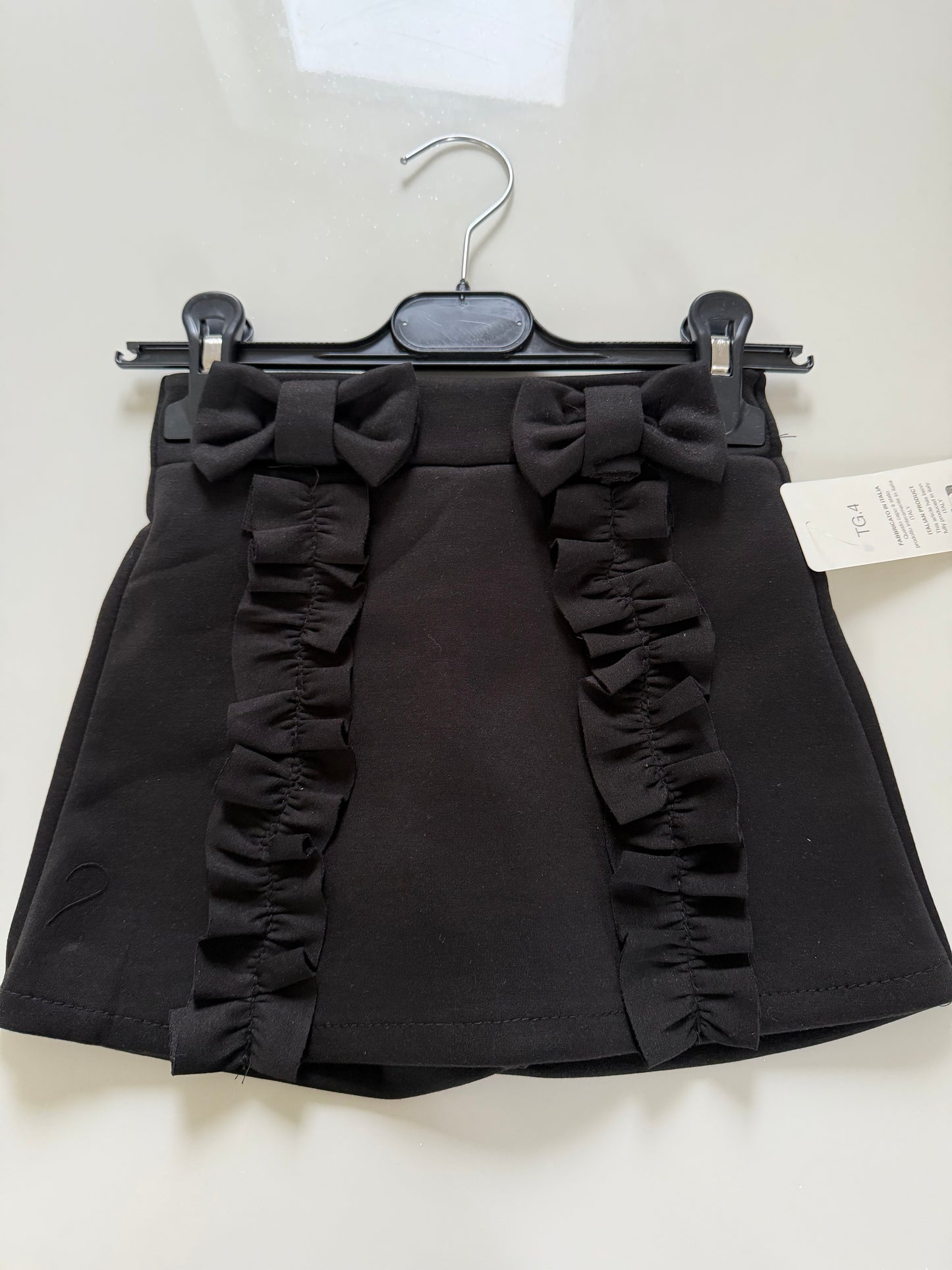 Black School Bow Skirt With Shorts