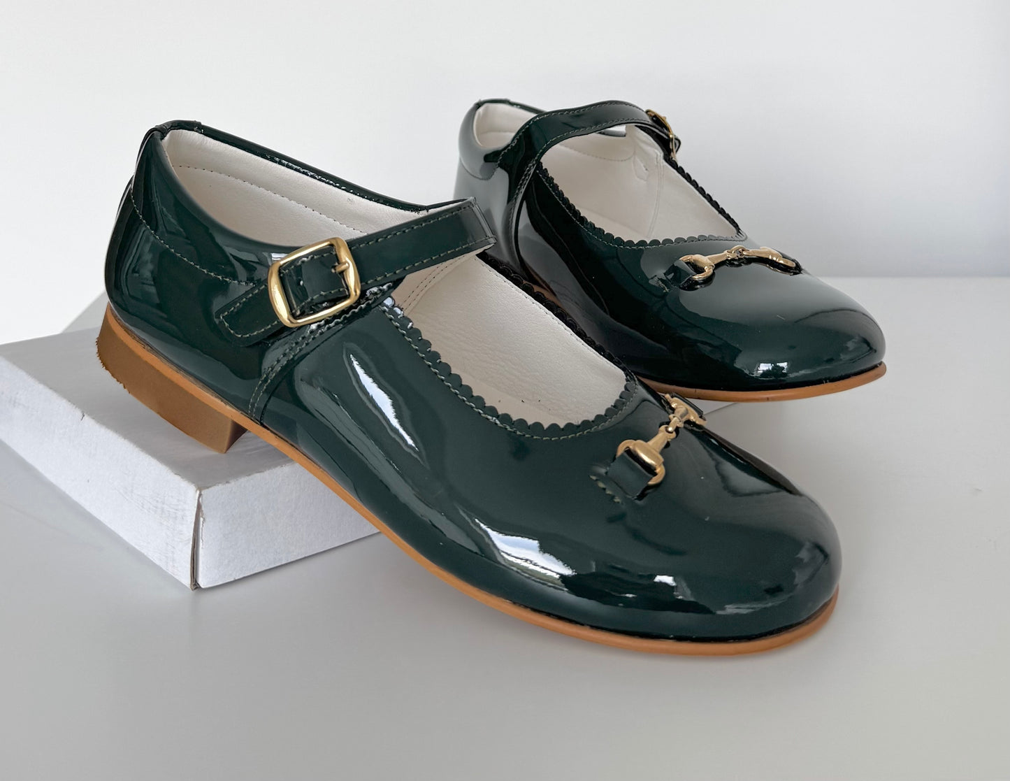 6270-2 Bottle Green Shoe with Horsebit Buckle