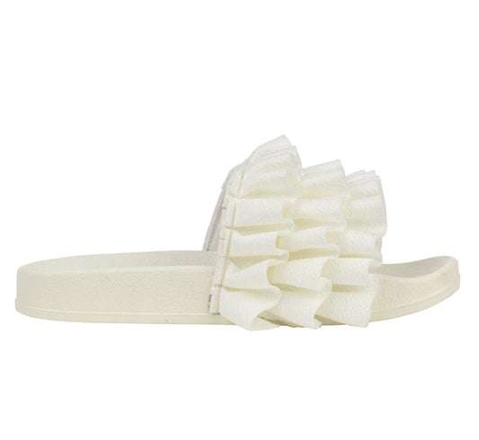 Adee 1001 Bright White Frilly Slider