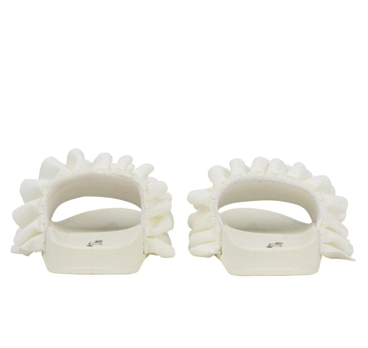 Adee 1001 Bright White Frilly Slider