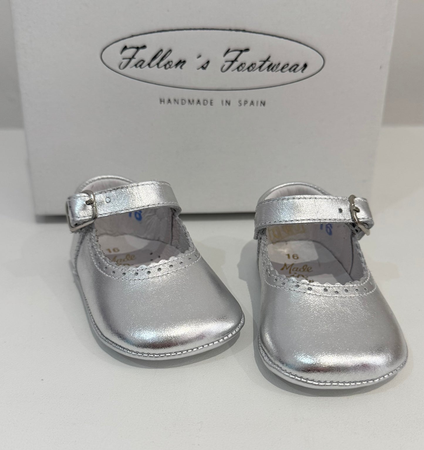 712 Baby Silver Bow Soft Baby Shoe