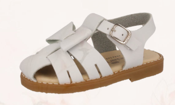 241420 Fully Covered White Patent Sandal