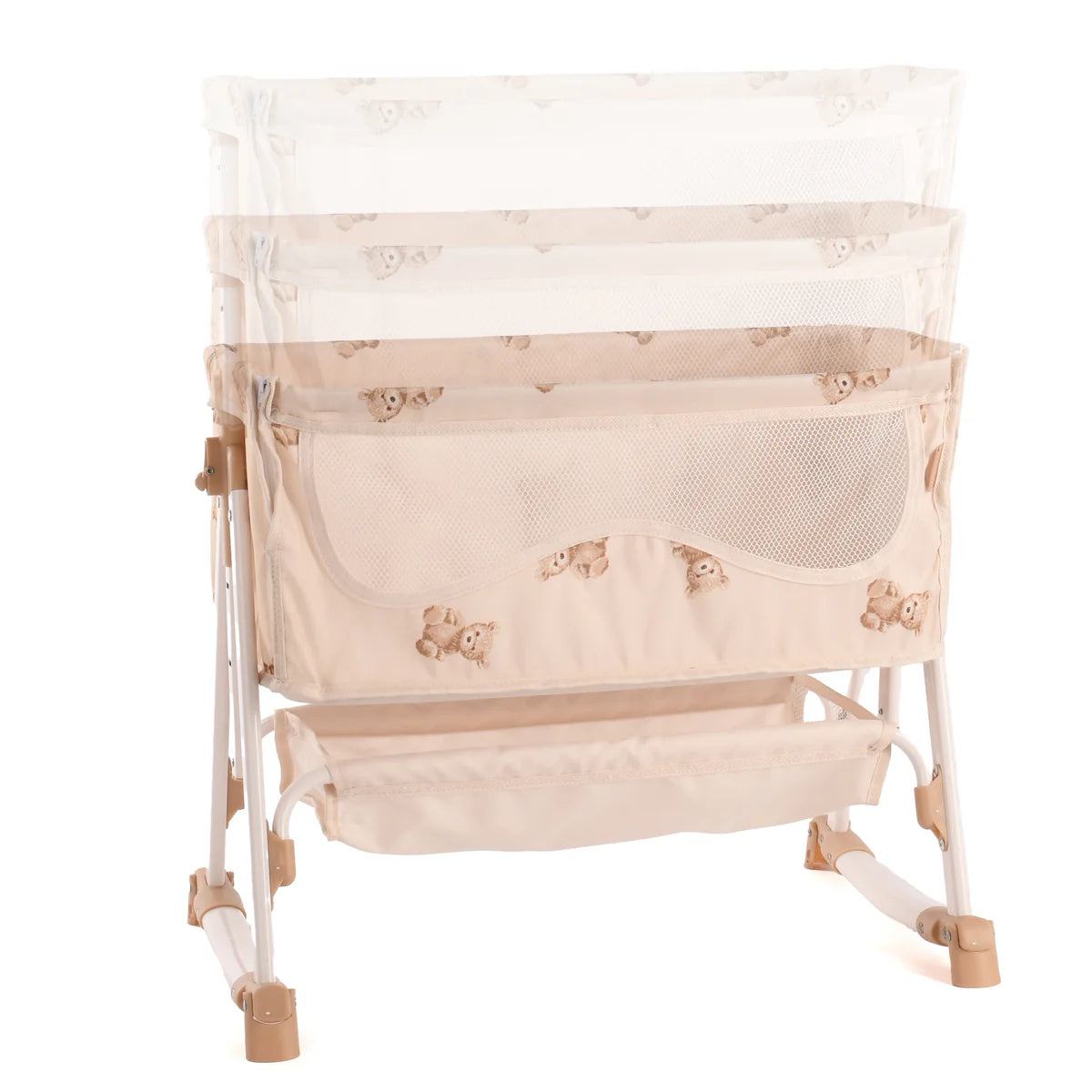 ROMA TEDDY BEDSIDE CRIB - 3 HEIGHTS