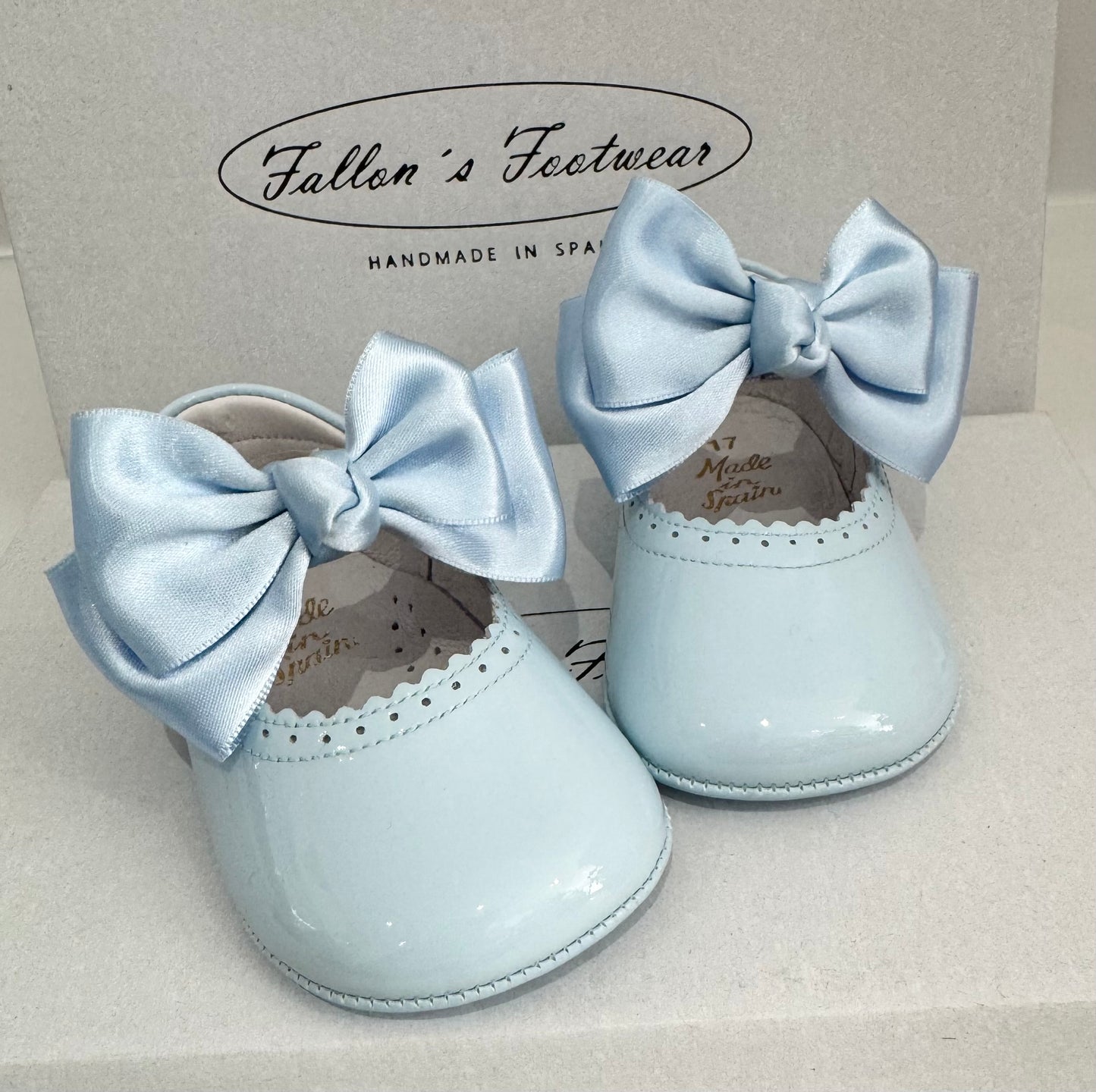712 Baby Blue Bow Soft Baby Shoe