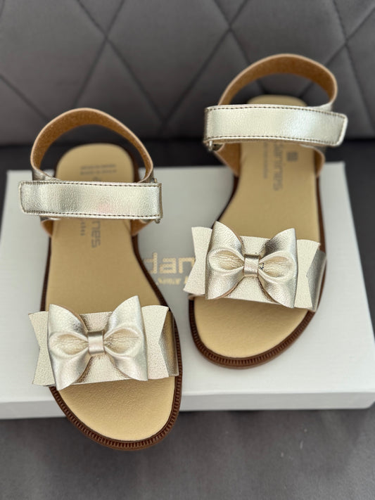 Andanines Gold Bow Sandal
