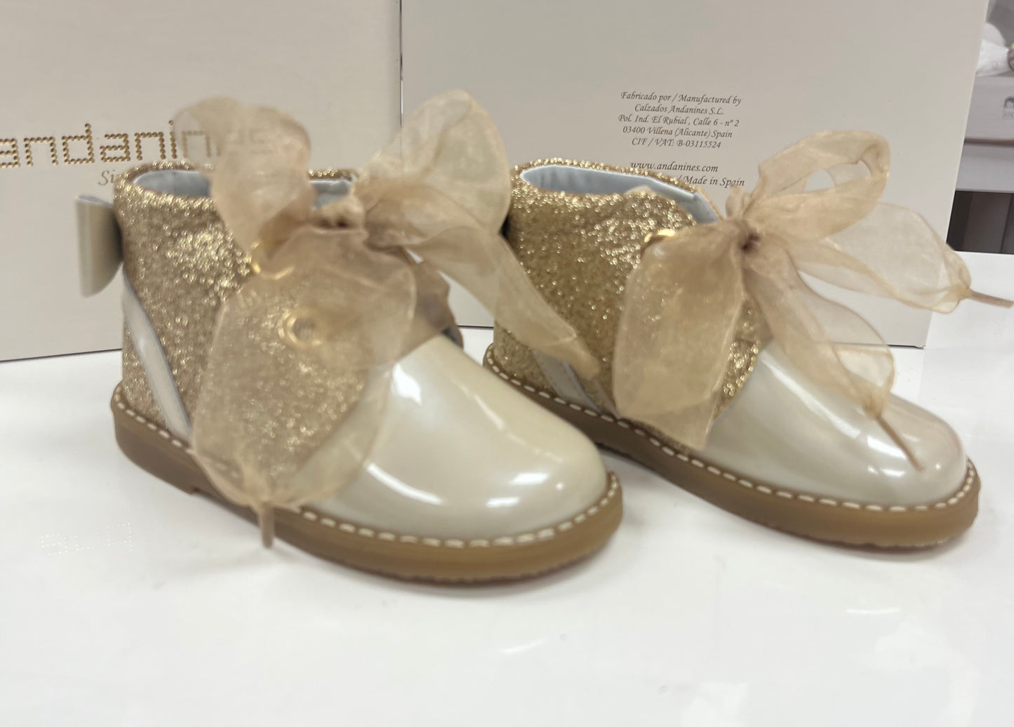 Andanines Camel & Gold Boots