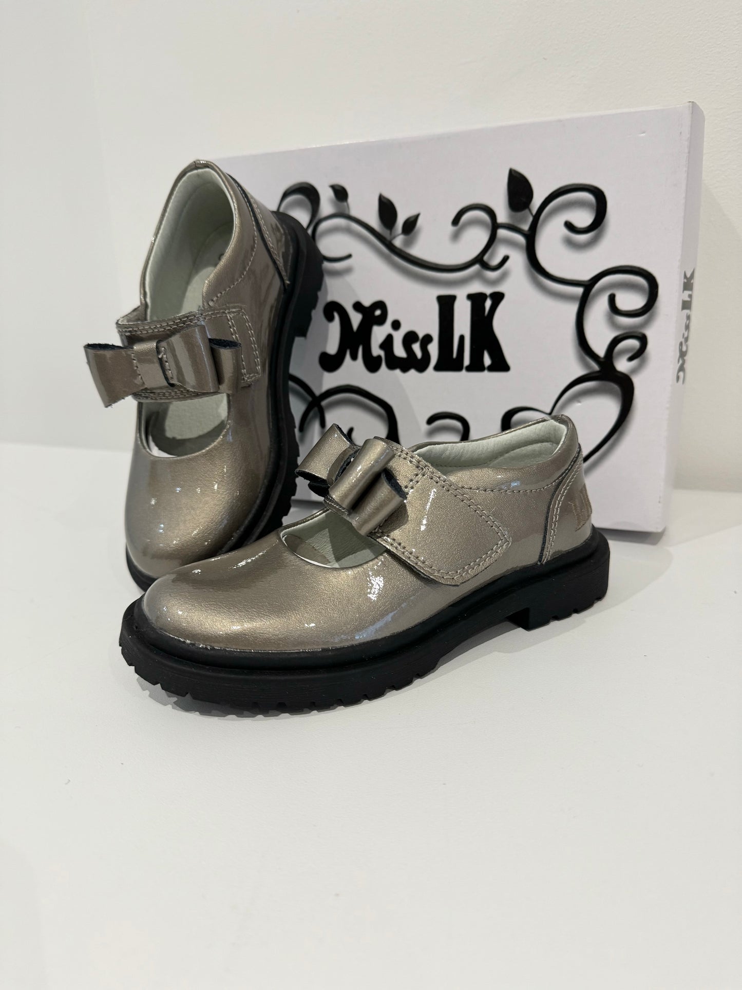 Pewter Grey Patent Helen - Lelli Kelly School