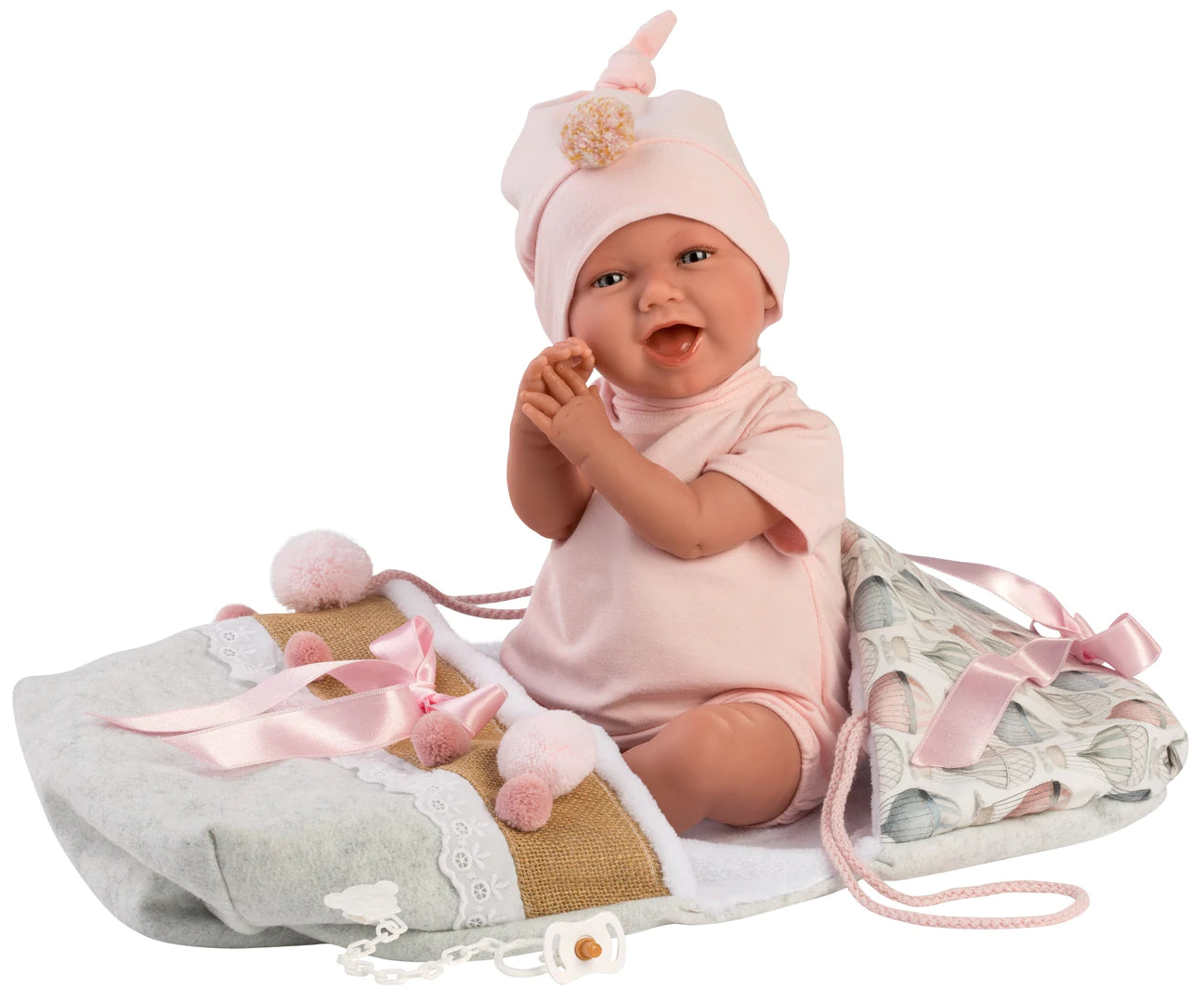 74024 Hot Air Balloon Sleeping Bag Laughing Doll