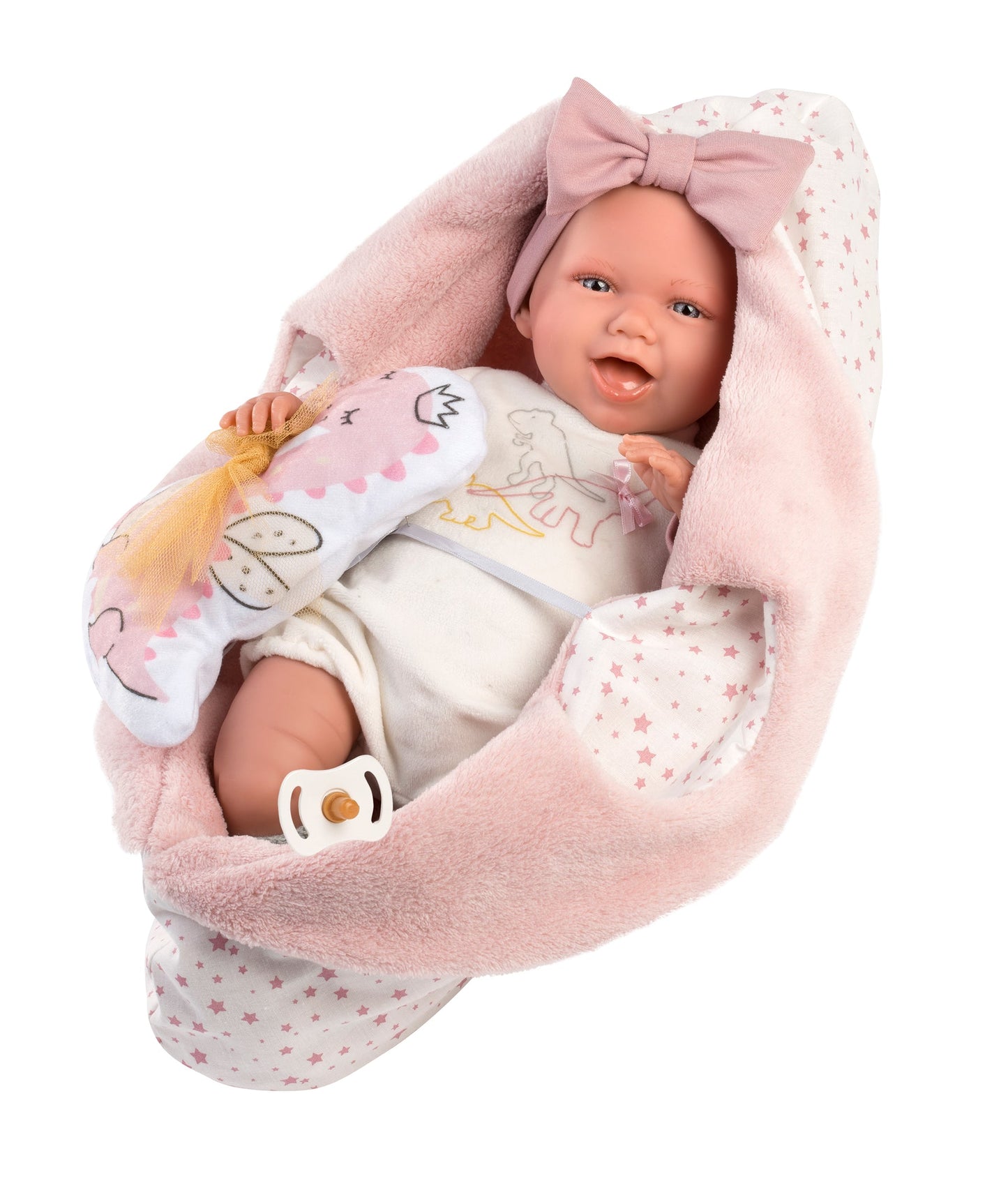 74044 Dinosaur Outfit Laughing Doll 45cm