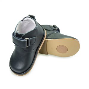 2719 Sergio Navy Velcro Leather Boots