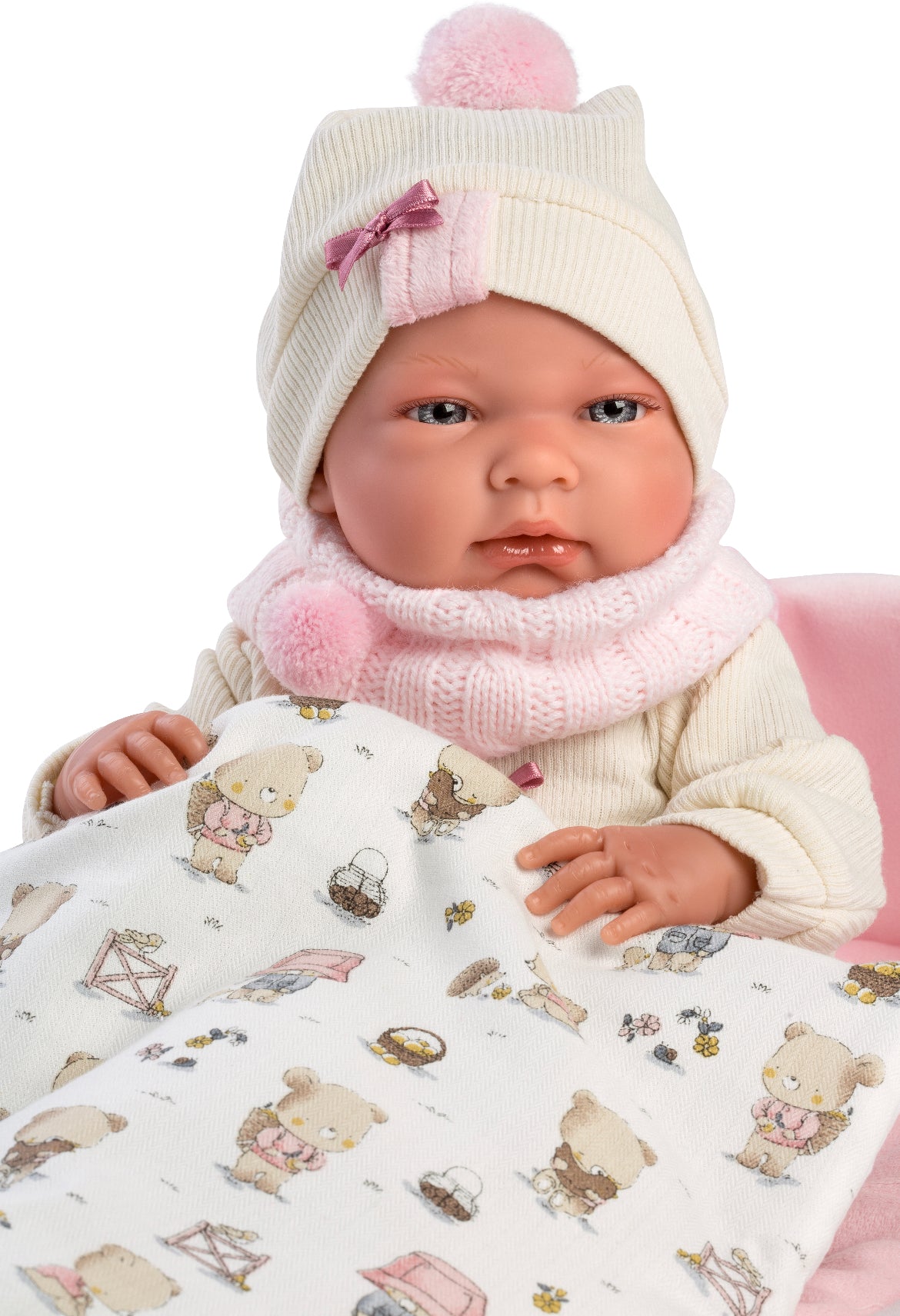 73884 Llorens Girl in Sleeping Bag Doll 40cm