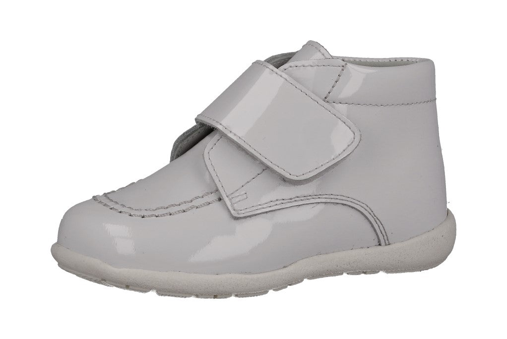 172833 White Patent Velcro Boot by Andanines