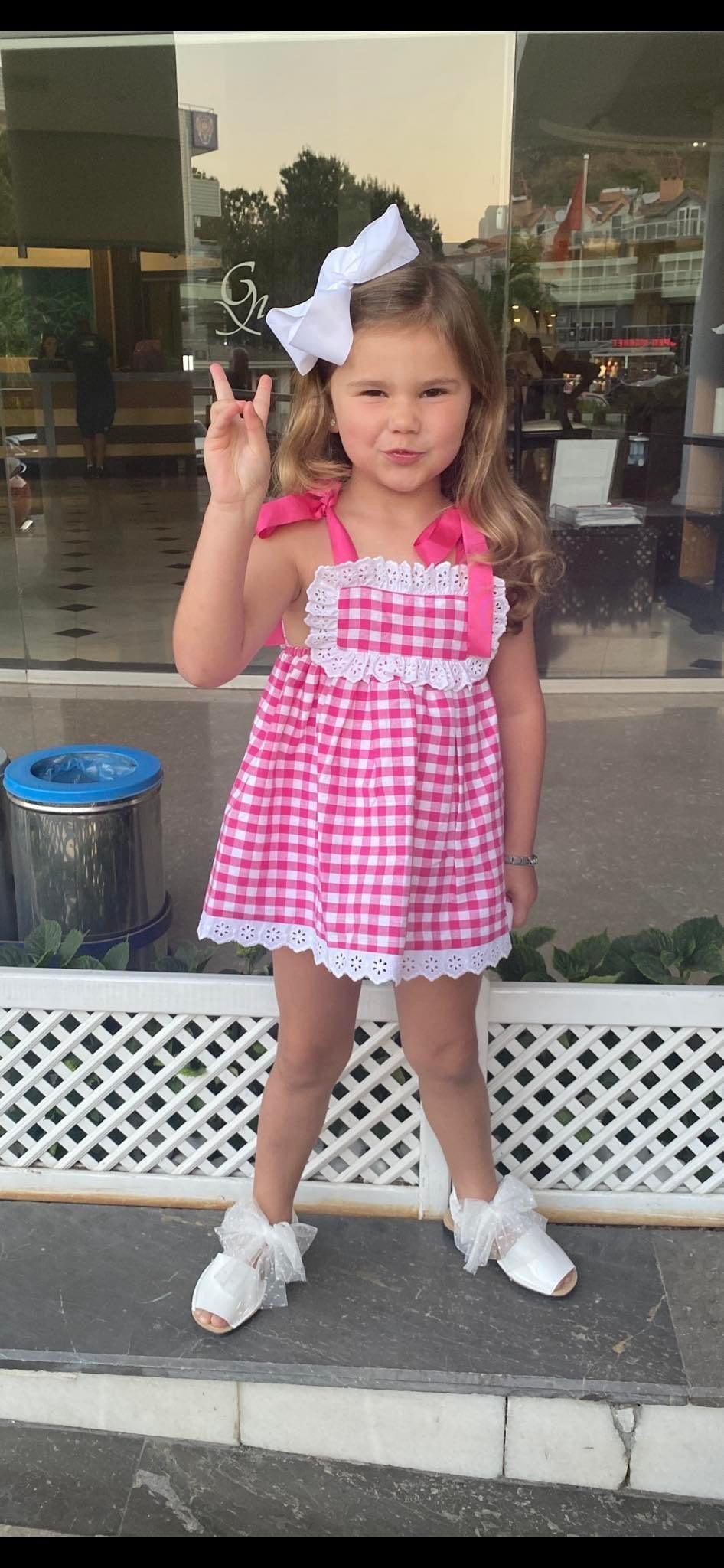 17403 White Tulle Polka Dot Bow Sandals - Fallons Kids