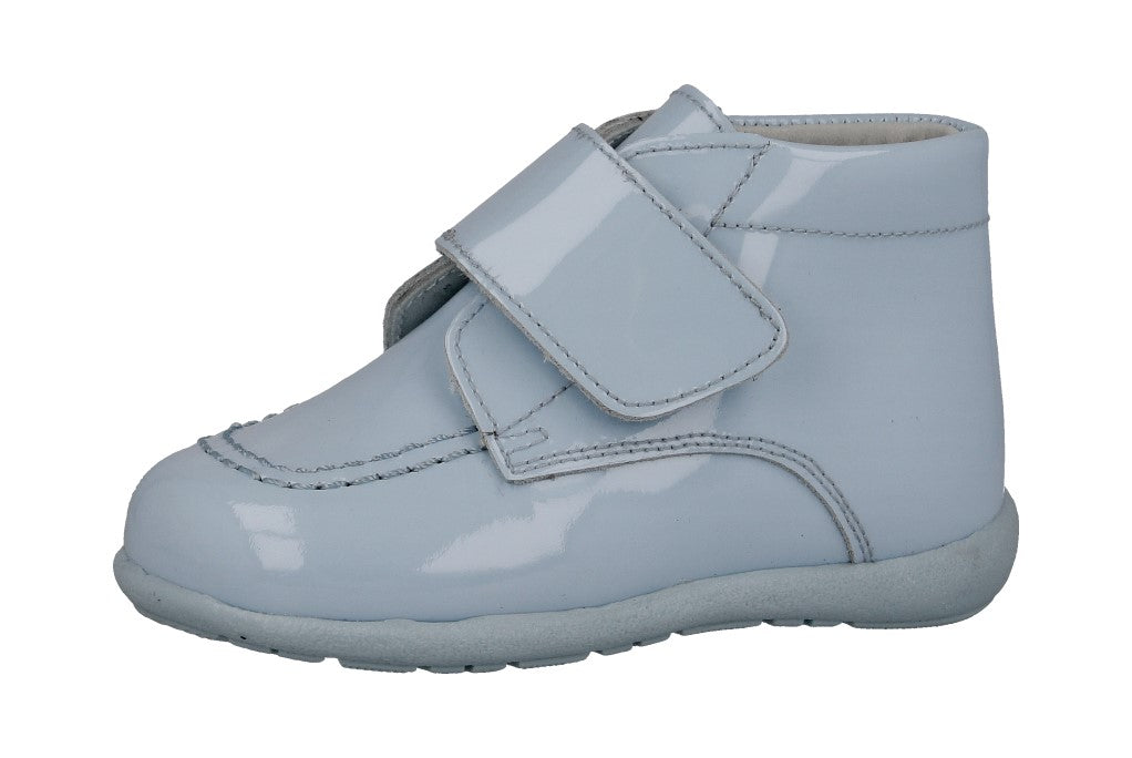 172833 Blue Patent Velcro Boot by Andanines