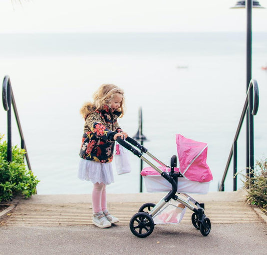 Roma Stephanie Single Dolls Pram - Sparkle 3+ years 78cm - Fallons Toys&Shoes - Roma